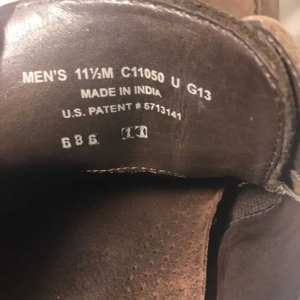 Cole Haan Nike Air Men's Brown Waterproof Suede Lace Up Split Toe Oxford Shoes